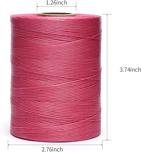 Miniatura 2 de Hilo encerado, 852 yardas 150D 0.031 in hilo de cera de poliéster plano para coser a mano, cuero, manualidades, proyectos de bricolaje, zapatos,