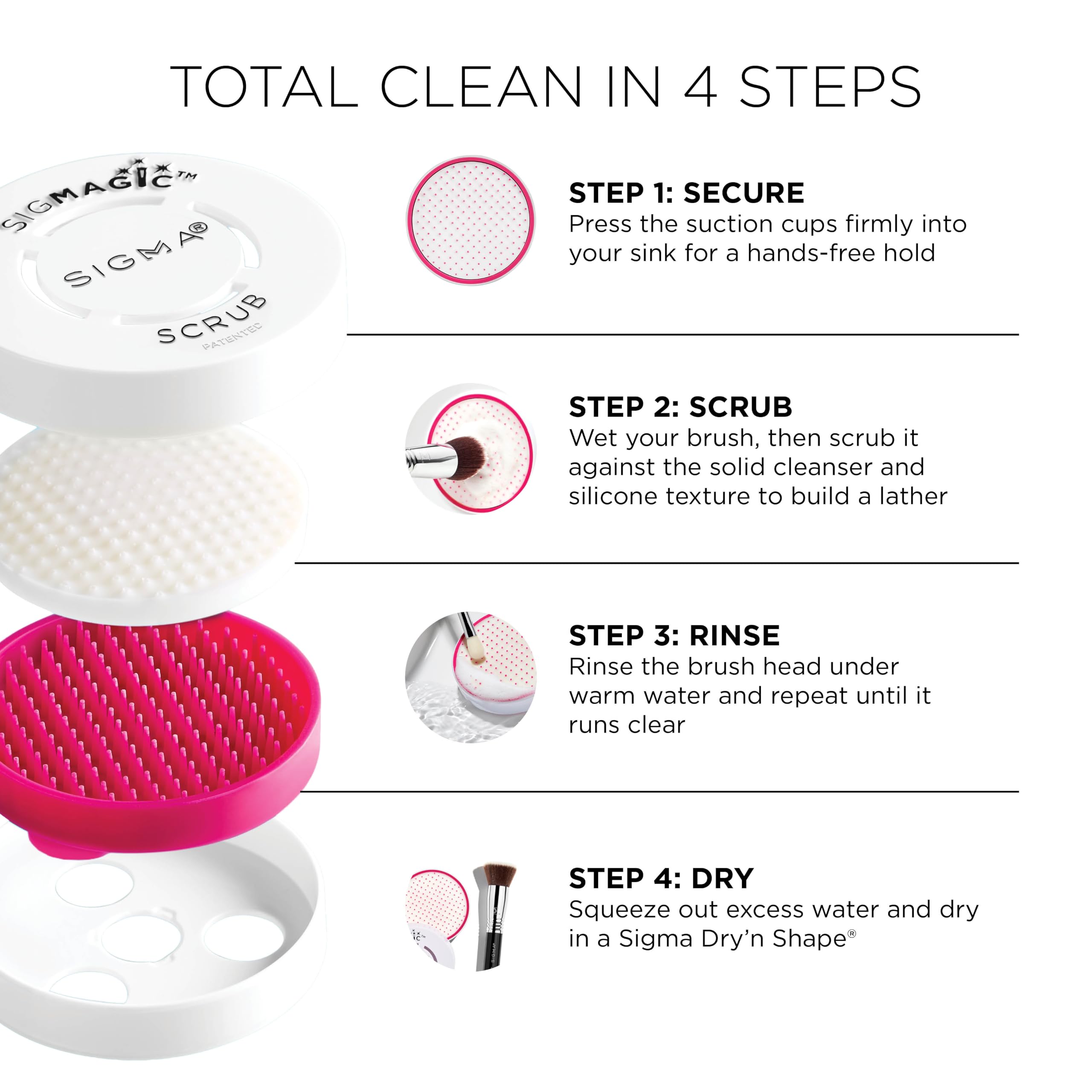 Sigma Beauty SigMagic Scrub 2-in-1 Solid Makeup Brush Cleaner