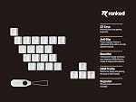 Ranked Rubber Keycap Set | Double Shot Translucent | OEM Profile for Mechanical Gaming Keyboard (White, 23 Keys)