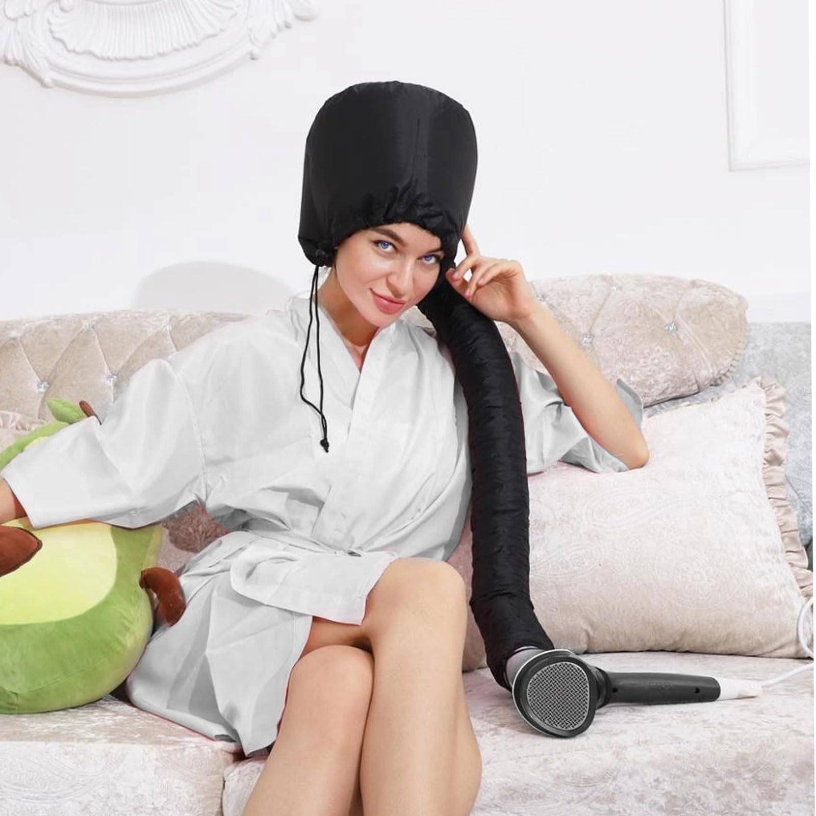UILYNIU 2 Pièces Casque Seche Cheveux Bonnet Seche Cheveux Bonnet Chauffant Cheveux Soin Casque Chauffant Cheveux Sèche de Capot pour le Style de Séchage Curling Conditionnant en Profondeur（2 Pièces）