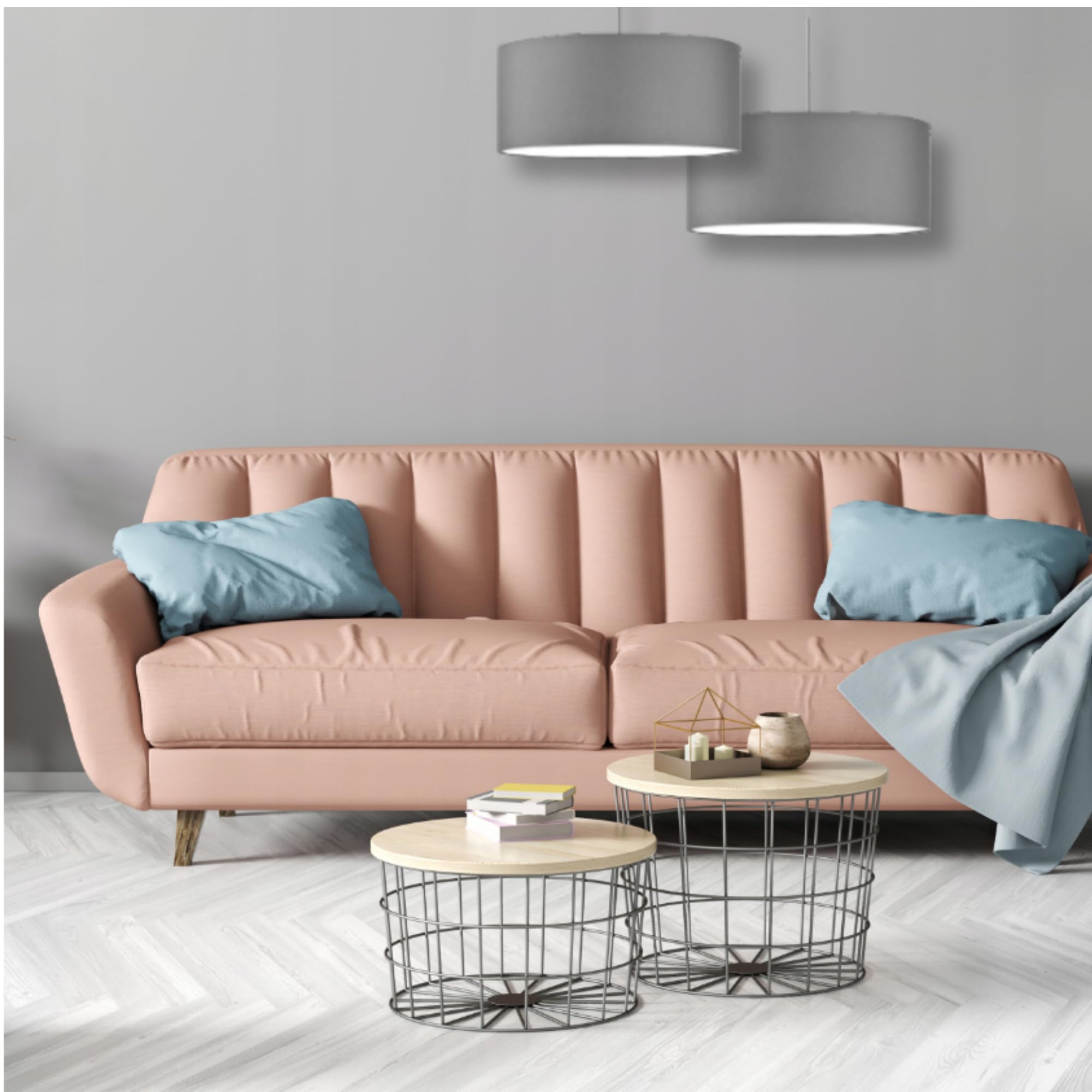 Luminaria - Lampara Colgante con Rosca E27 de 60 W máx. Lámpara de Techo Ideal para Decoración de Interiores Estilo Moderno y Elegante (Bombilla no incluida) (Blanco)
