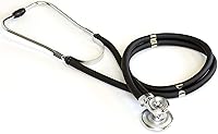 Vista 1 de Primacare DS-9295-BK 30" Sprague Rappaport Style Stethoscope for Doctors, Nurses and Medical Students, First Aid Professional Dual Head Cardiology