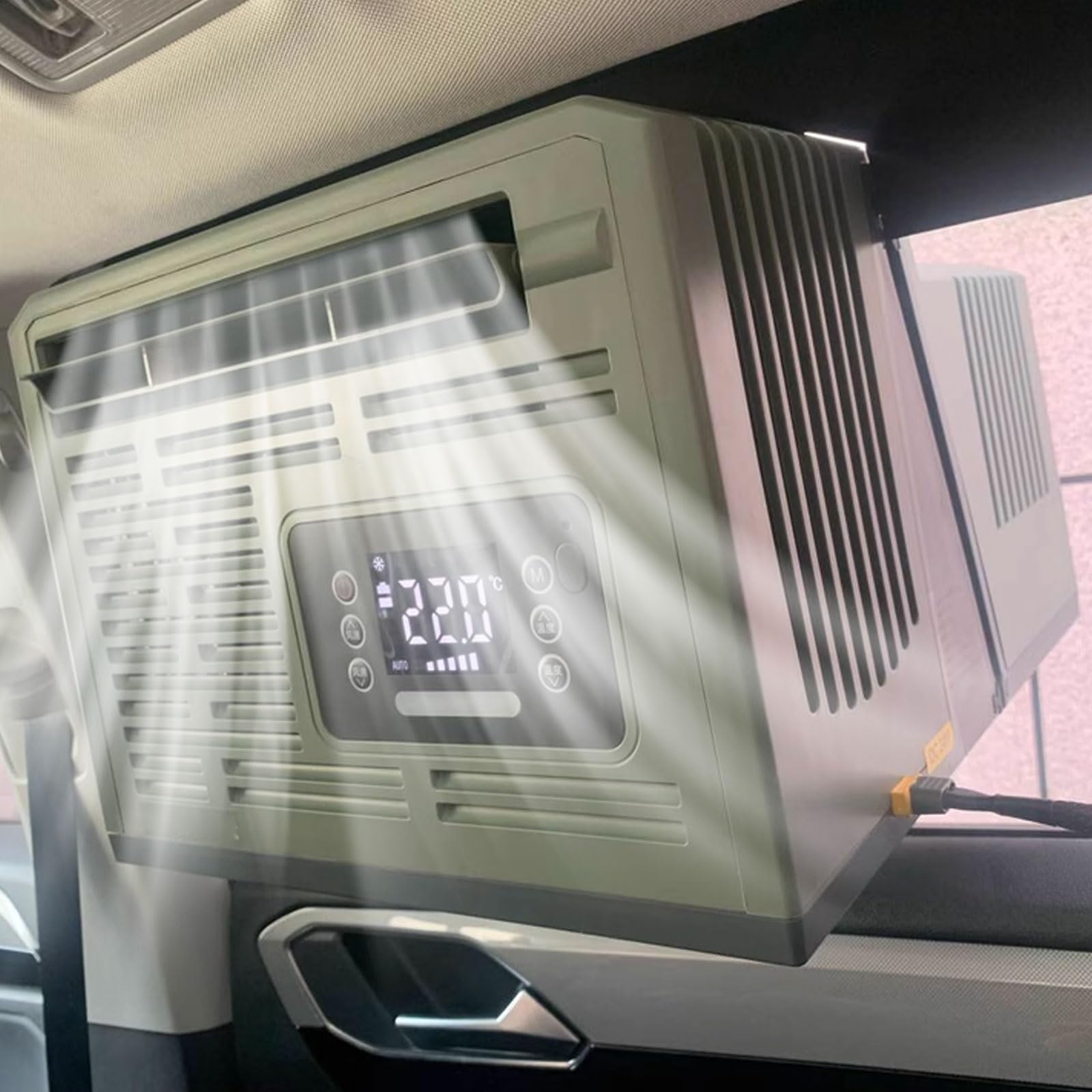 2021年 　移動可能　窓エアコン　クーラー Amazon | 移動式エアコン 車の窓に固定可能 スポットクーラー 防水