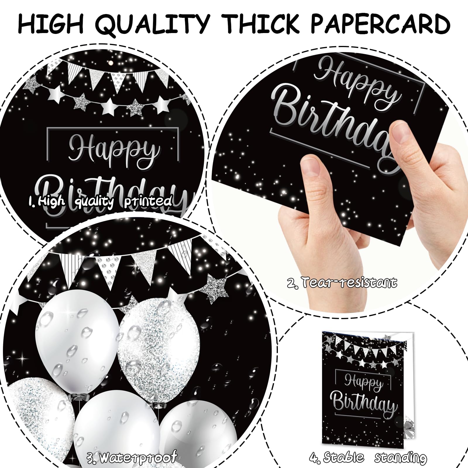 Jumbo Birthday Card With Envelope, 22 X 14 Inch Purple And