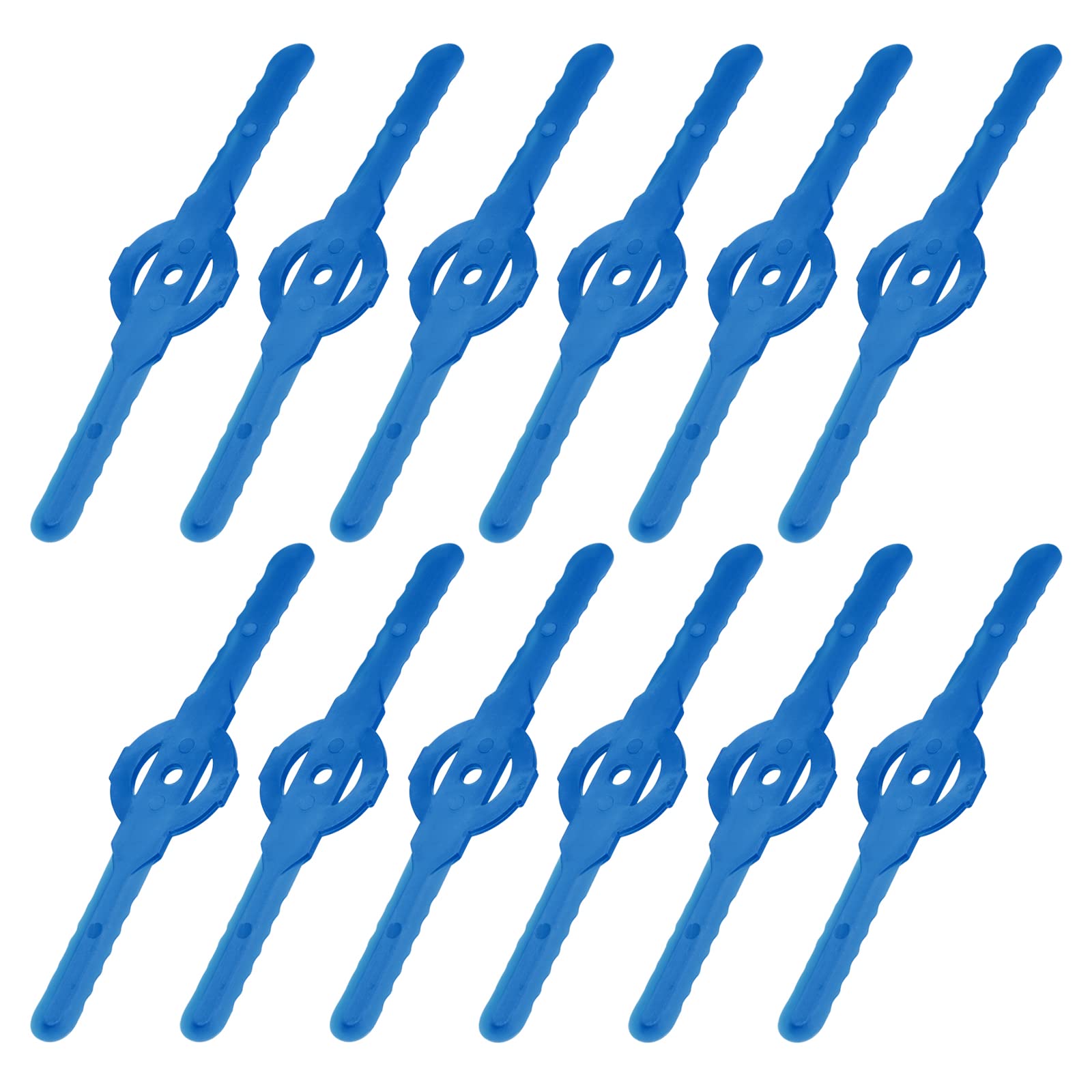 sourcing map String Trimmer Head Blades Replace, 36Pcs Plastic Cutter Blades Replacement Lawn Mower Weed Blades Accessories for Cordless Grass Trimmer, Blue