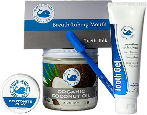 Kit de cuidado bucal | El paquete de blanqueamiento dental incluye arcilla de bentonita, cepillo secante, gel de pasta de dientes plateada y aceite