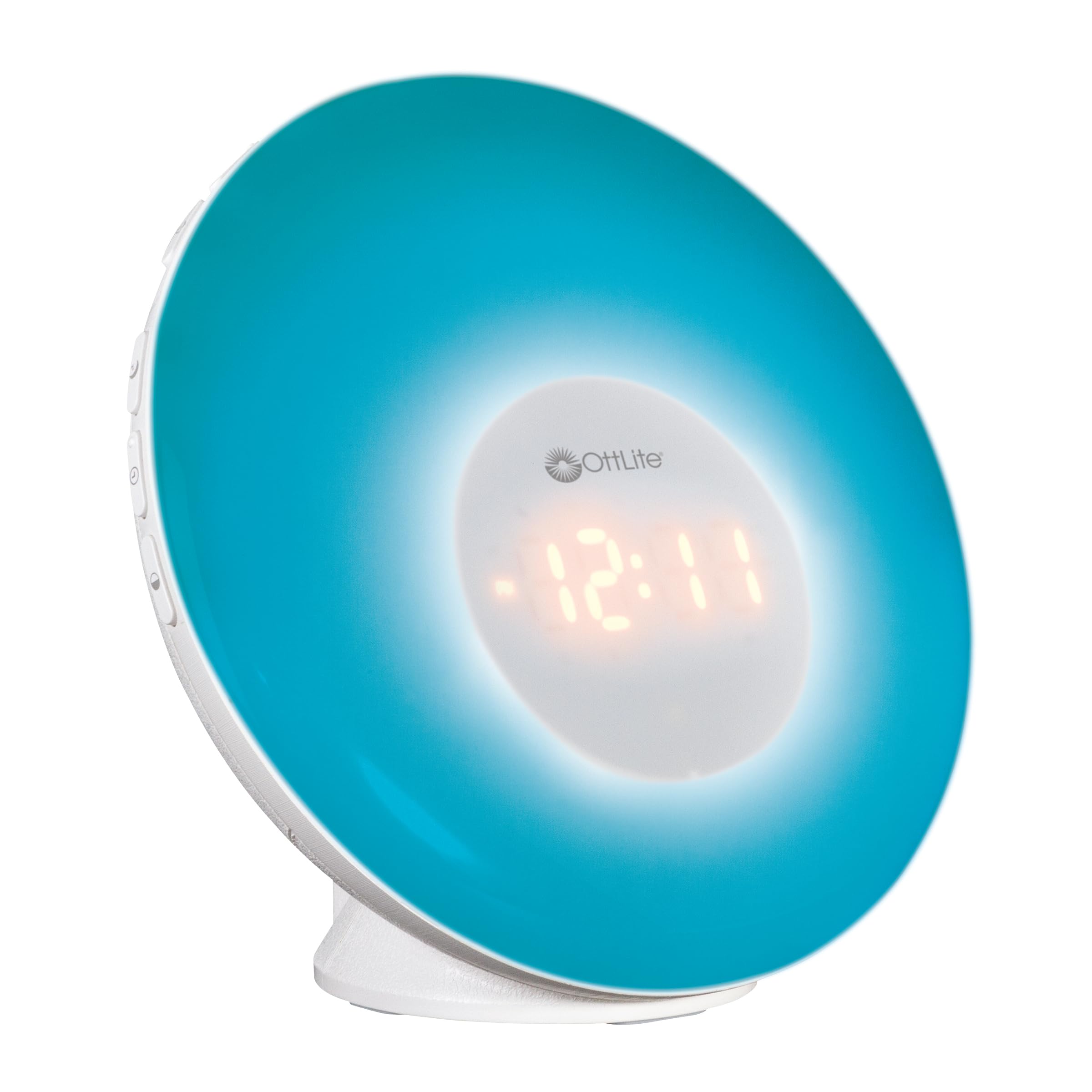 OttLite Aufwachlicht mit weißem Rausch-Soundgerät, Farbwechsel, Sonnenaufgangssimulation, 7 Weckgeräusche, Schlummerfunktion, intelligenter Wecker für schwere Schläfer, Sonnenlichtlampe mit