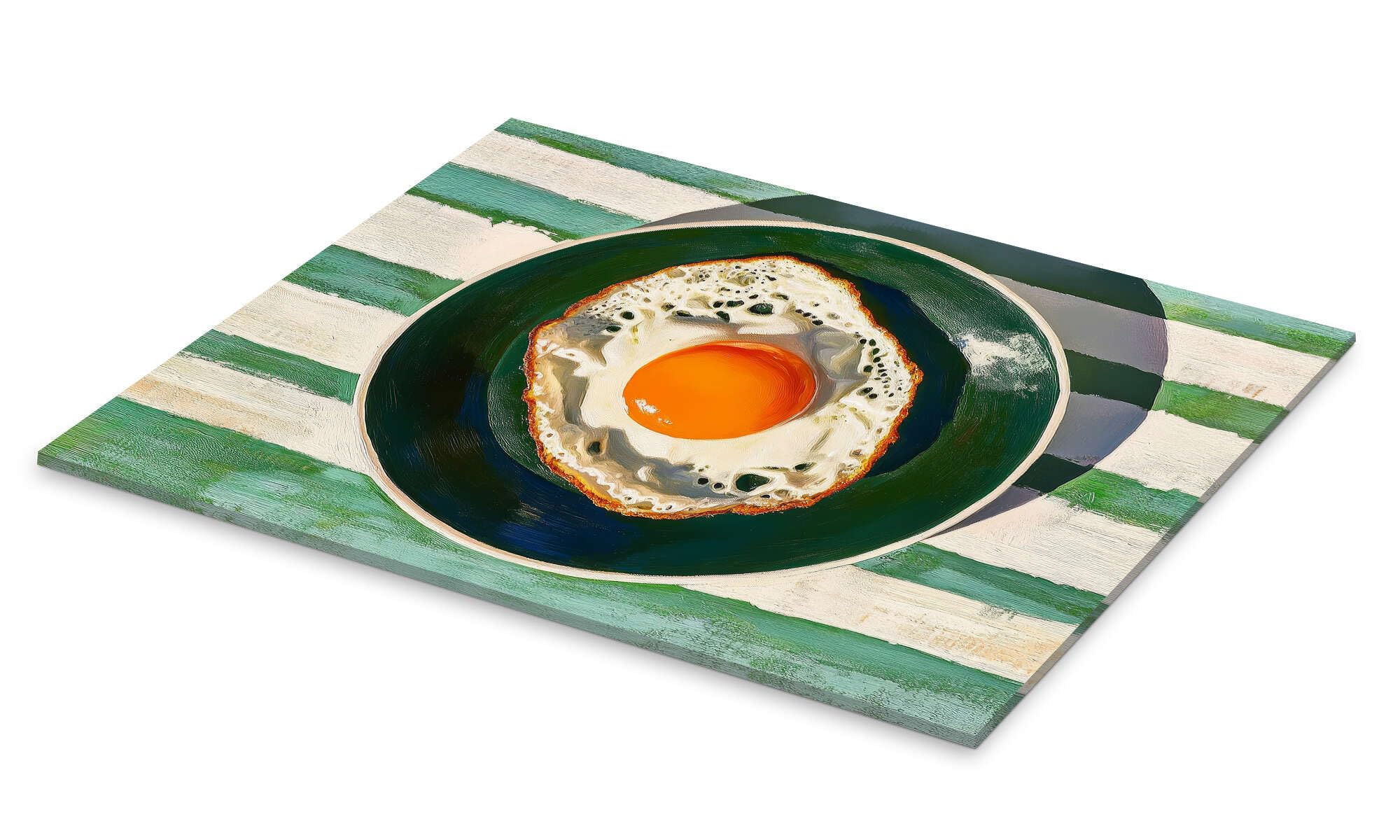 Posterlounge Sunday breakfast Tableau en verre acrylique de DejaReve 60 x 80 cm Vert Tableaux Décoration murale