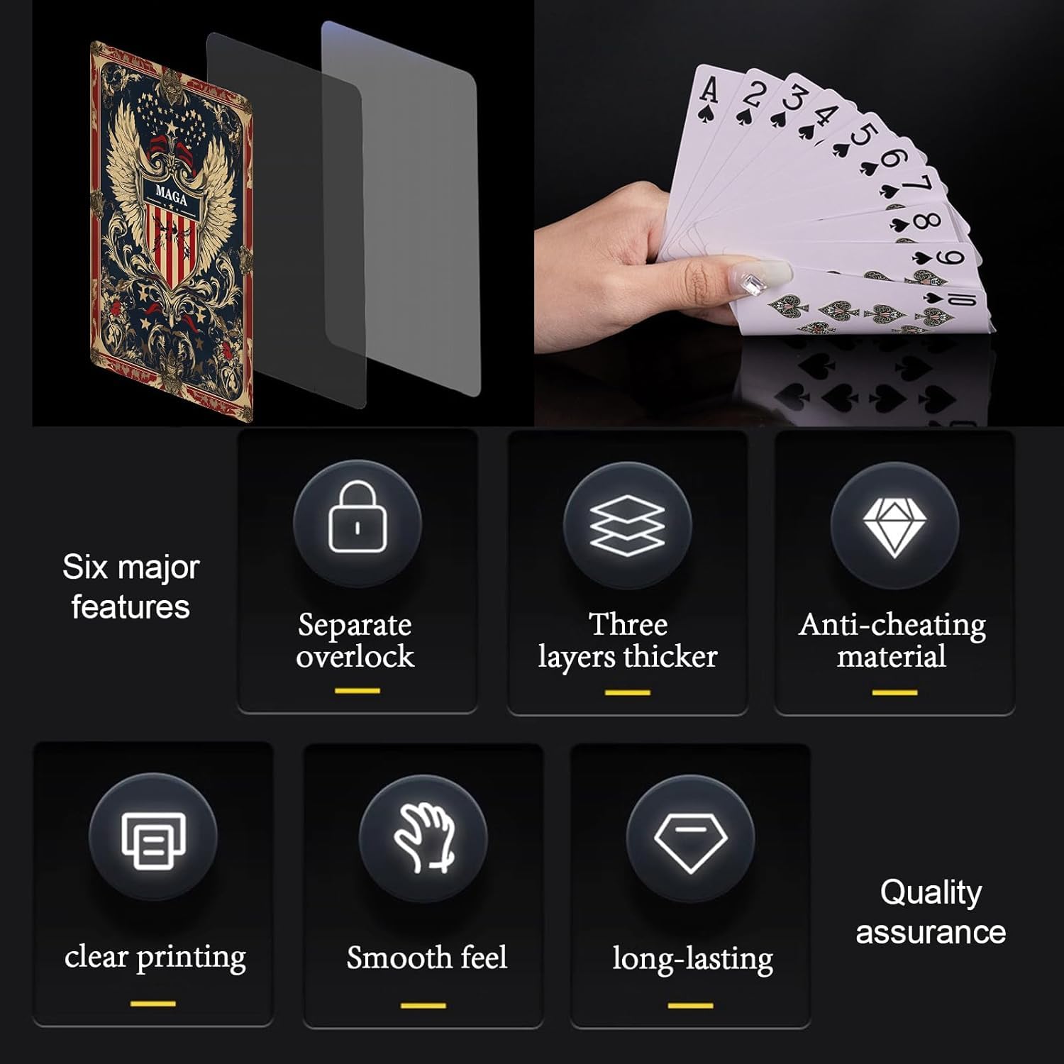 Trump Playing Cards - MAGA Poker Cards,Standard Waterproof
