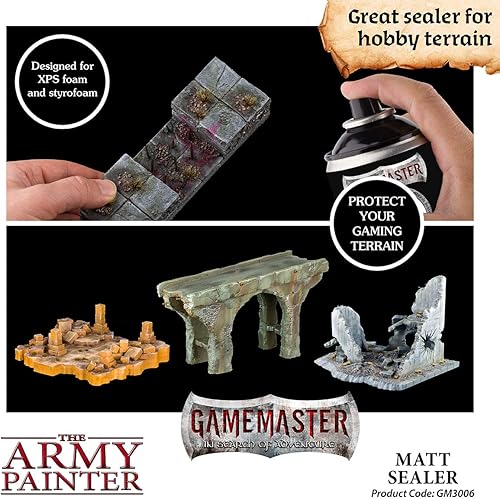 Miniatura 2 de The Army Painter GameMaster - Sellador de terreno sellador Matt, (10 onzas) - Imprimación de pintura en aerosol mate con imprimación de relleno mate