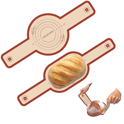 Silicone Bread Sling, 2PCS Non-Stick Oval and Round Bread Sling for Dutch Oven, Reusable Sourdough Tools & Bread Baking Supplies
