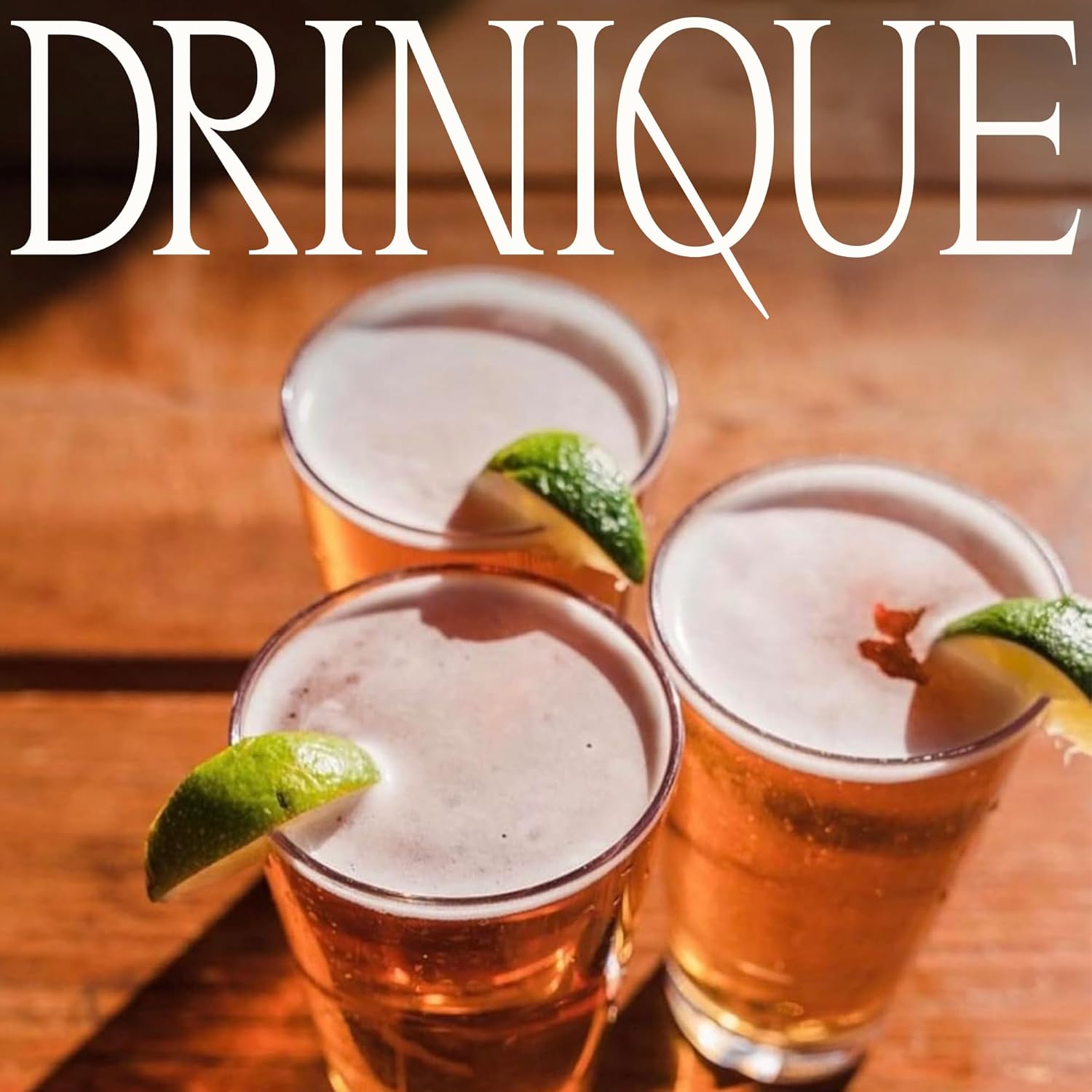 Drinique Unbreakable Caliber Pint Beer Glasses – Set of 4 | 16oz Tritan Plastic - Made in USA | 50% Recycled Content | Reusable, Dishwasher Safe, BPA-Free, Shatterproof | Everyday Use - Clear