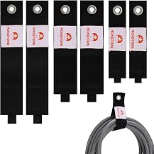 Heavy-Duty Wrap-It Storage Straps, Assorted 6-Pack Extension Cord Organizer and Cable Straps, for Hoses, Ropes, Tools, RV, Boat, Shed and Yard Organization