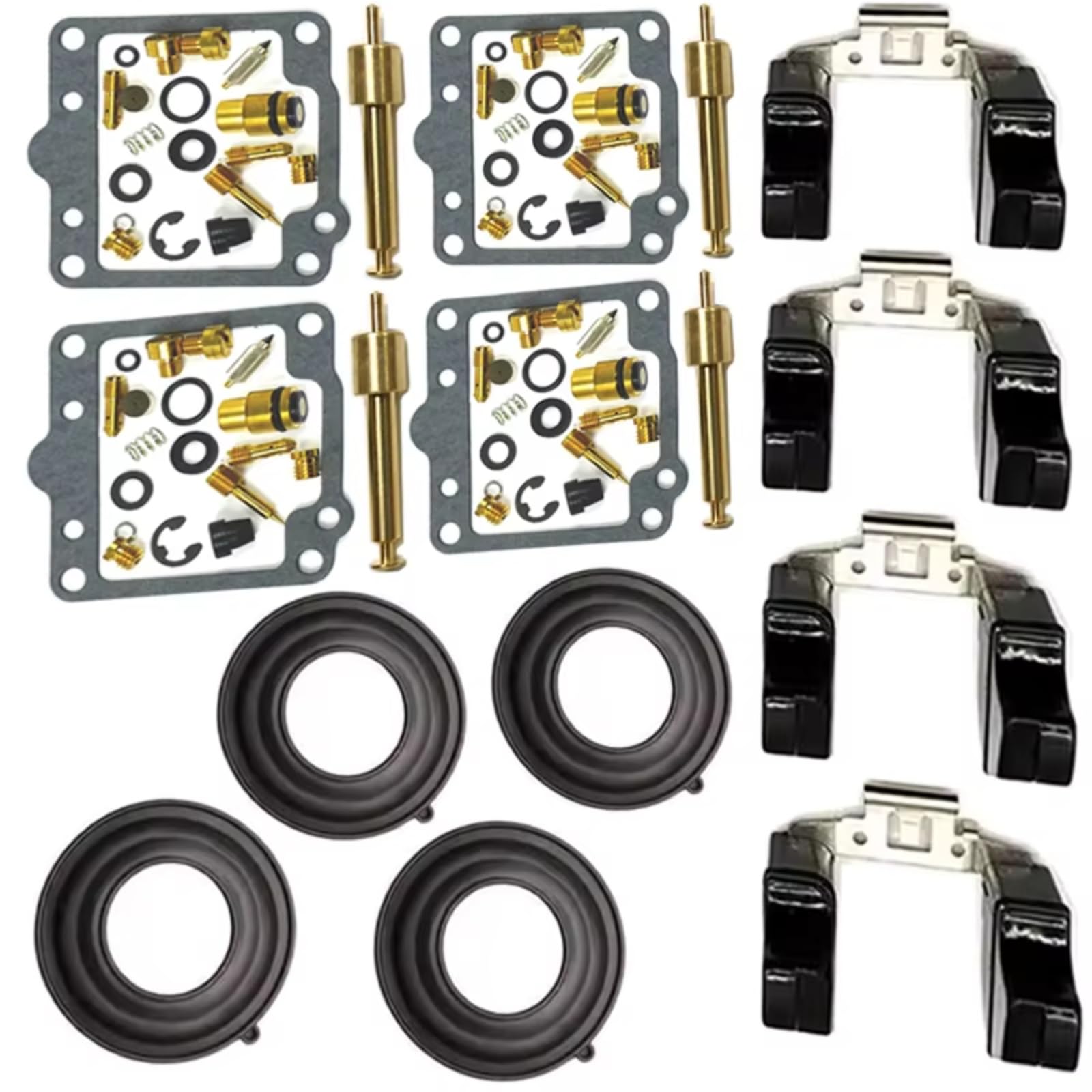 Kit De Reparación De Carburador De Motocicleta para Suzuki GS1100 1980-1983 GS1100E GS 1100 Diafragma De Émbolo Flotante Kit de ReconstruccióN Carburador(Set 2)