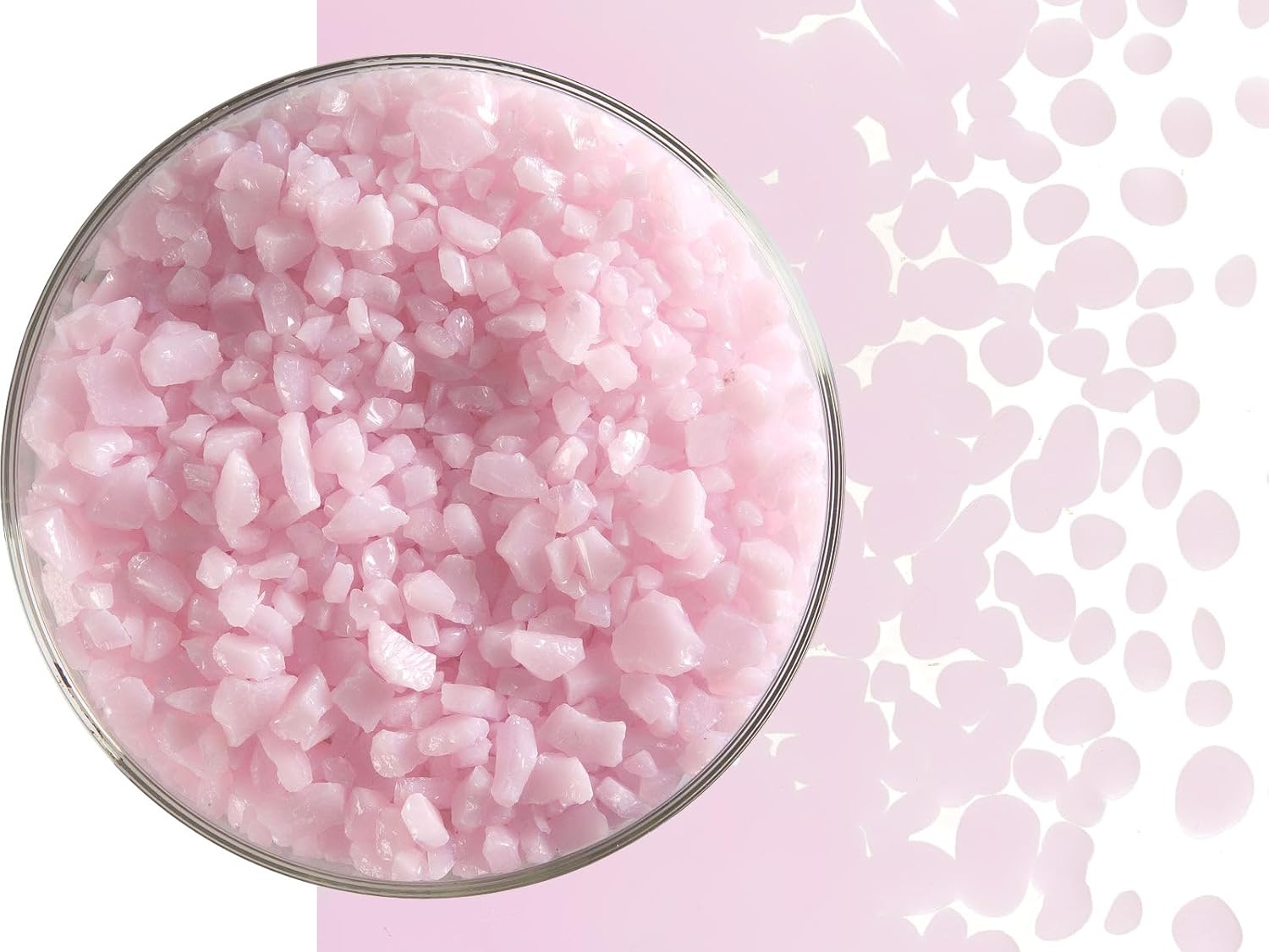 Petal Pink Glass Frit Coarse Bullseye COE 90 Fusible- 8 Ounces