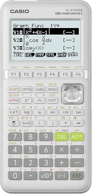 Casio fx-9750GIII White Graphing Calculator (fx-9750GIII-WE)