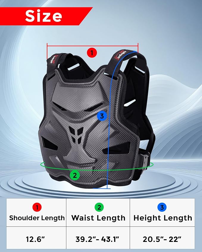 Set de protector para moto con coderas y rodilleras miniatura 9
