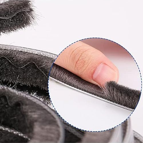 Miniatura 7 de Burlete de 16.4 ft (16 pies) para barrido de puerta y ventana de puerta (0.276 in x 0.472 in (724" 12"), gris)