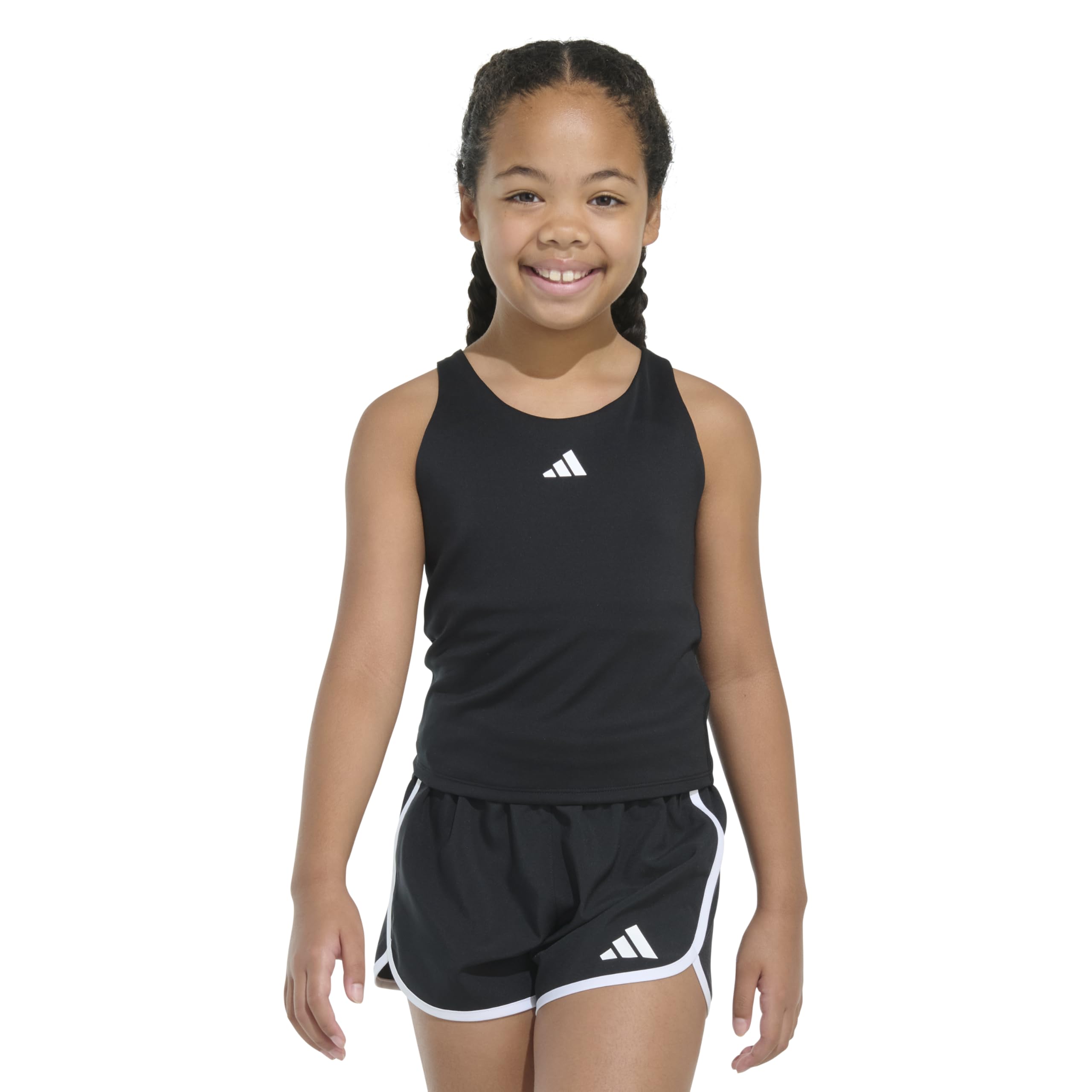 adidas Girls' Athletic Training Tank, Black