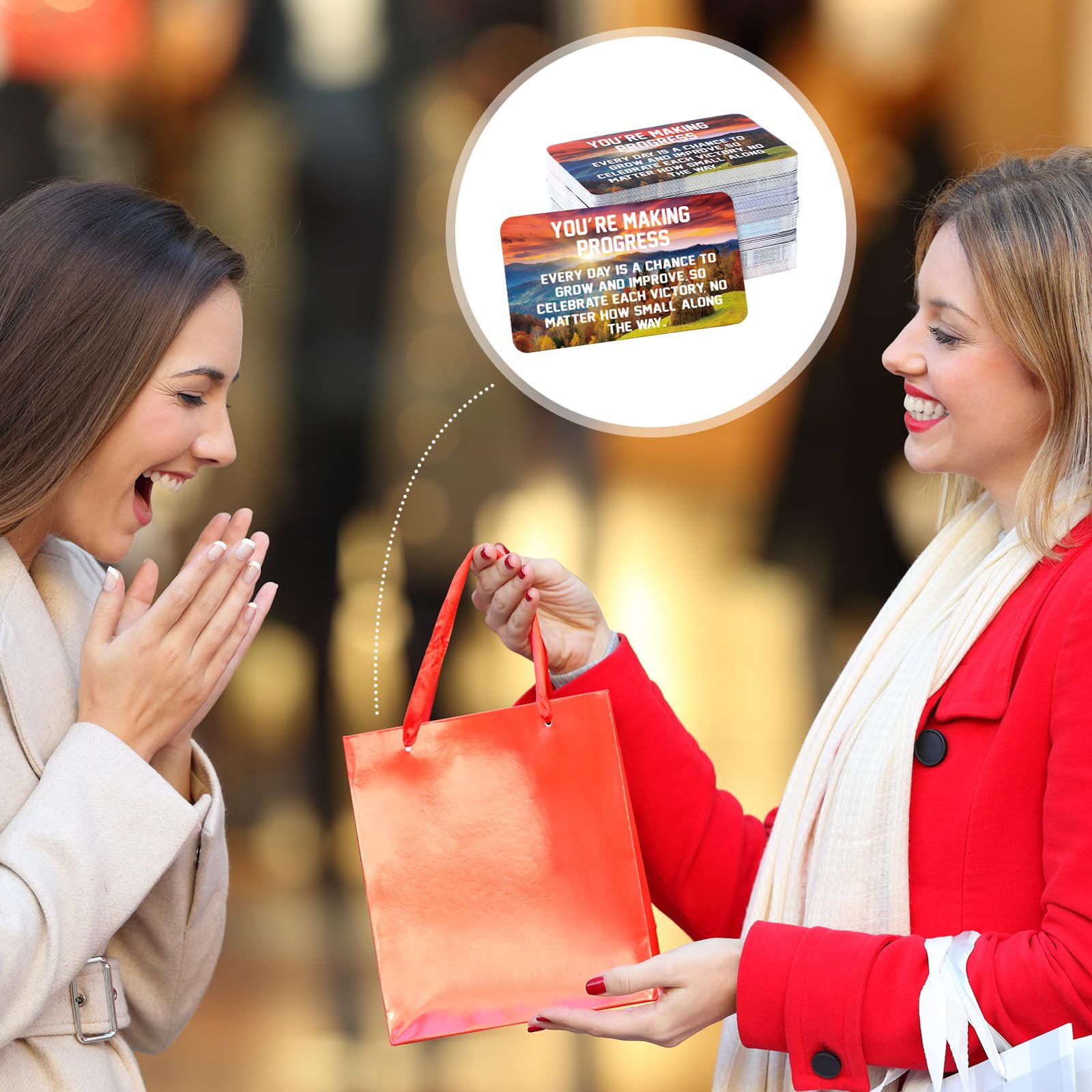 Motiskyy 300 tarjetas de aliento de recuperación de 3.5 x 2 pulgadas, tarjeta de afirmación positiva, regalos inspiradores de recuperación, tarjetas de felicitación en blanco para hombres y mujeres,