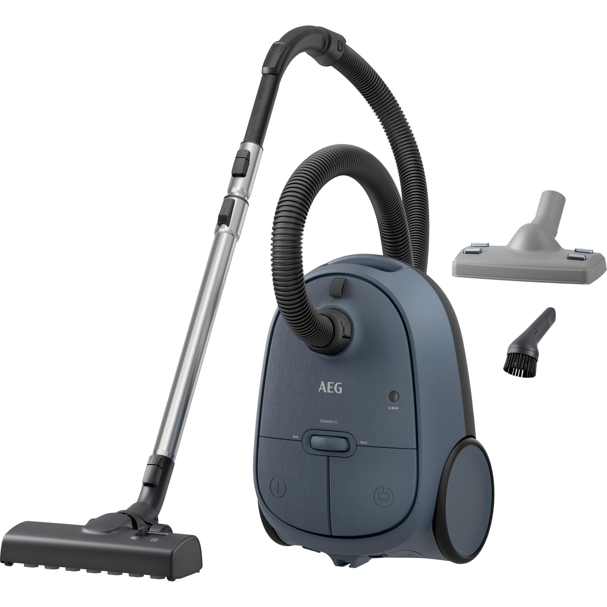 AEG CLEAN 6000 Aspirapolvere con sacchetto/elevata potenza di aspirazione/con ugelli aggiuntivi/55% plastica riciclata/per proprietari di animali domestici/pulizia di tappezzeria/raggio d'azione 12 m