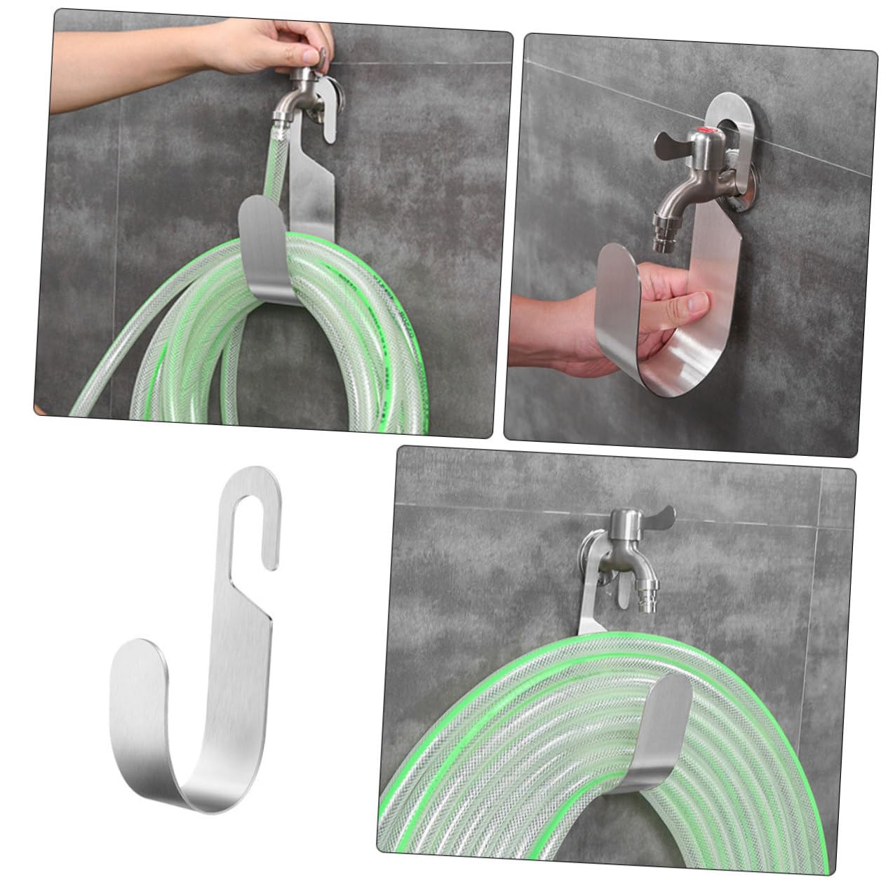 Mipcase 5pièces Support De Tuyau Arrosage Rangement Pratique Pour Tuyau Jardin Hanger Et Design Élégant Pour Garage Et Extérieur