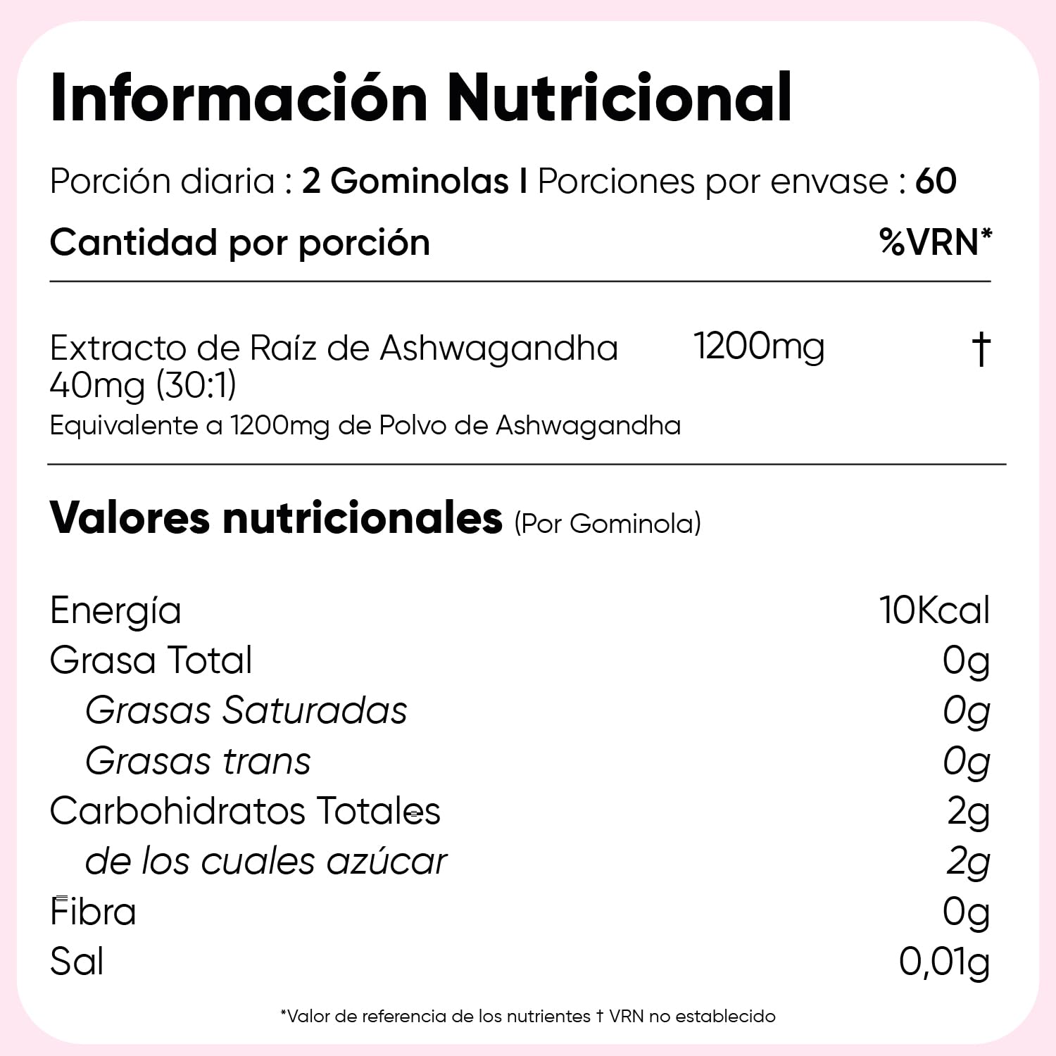 Ashwagandha Gominolas 1200mg - 120 Gomitas Veganas con Sabor a Frambuesa - Suplemento Ayurveda de la Withania Somnifera, Sin Gluten ni OGM para 2 Meses de Suministro