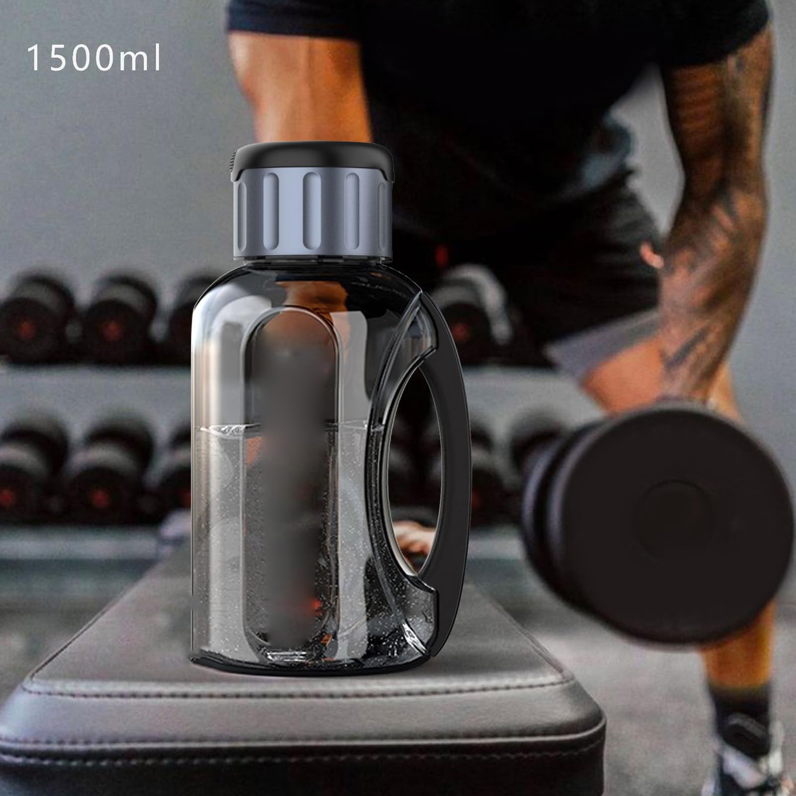 1,5L Wasserstoffwasserflasche, SPE -PEM -Technologie, Große Tragbare Wasserstoffflasche Im Fitnessstudio, Wasserstoffwasserflaschengenerator für Zuhause, Büro, Outdoor, Anti