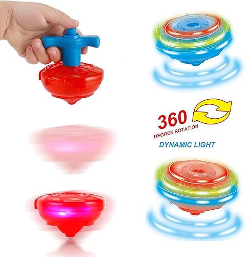 Miniatura 7 de Liberty Imports Paquete de 12 camisetas giratorias con giroscopio novedosas decoraciones a granel regalos de fiesta suministros de cumpleaños