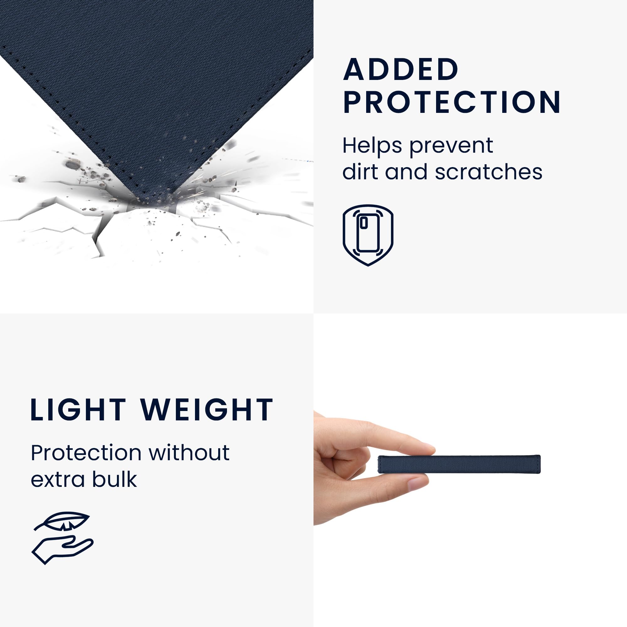 kwmobile Custodia Compatibile con Kobo Aura H2O Edition 2 Cover Jeans Denim Blu Scuro