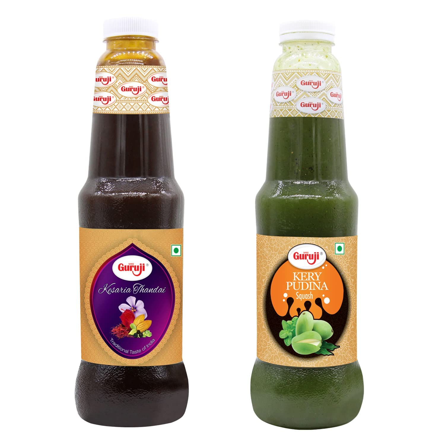 Shree Guruji Kery Pudina 1 litre + Kesaria Thandai 1litr Dry Fruit Sharbat Instant Refreshing Drink for Summer special (Combo Pack) (B09VZGDJZY) Amazon Price History, Amazon Price Tracker