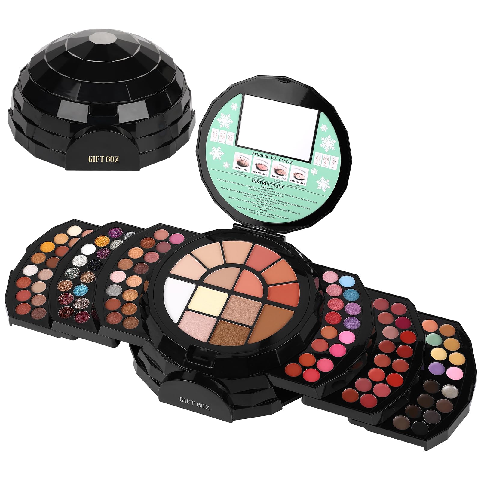 MORNECA - 109 Colors Makeup Kit for Women Girls Complete Gift Kit with Mirror All in One Makeup Palette Including