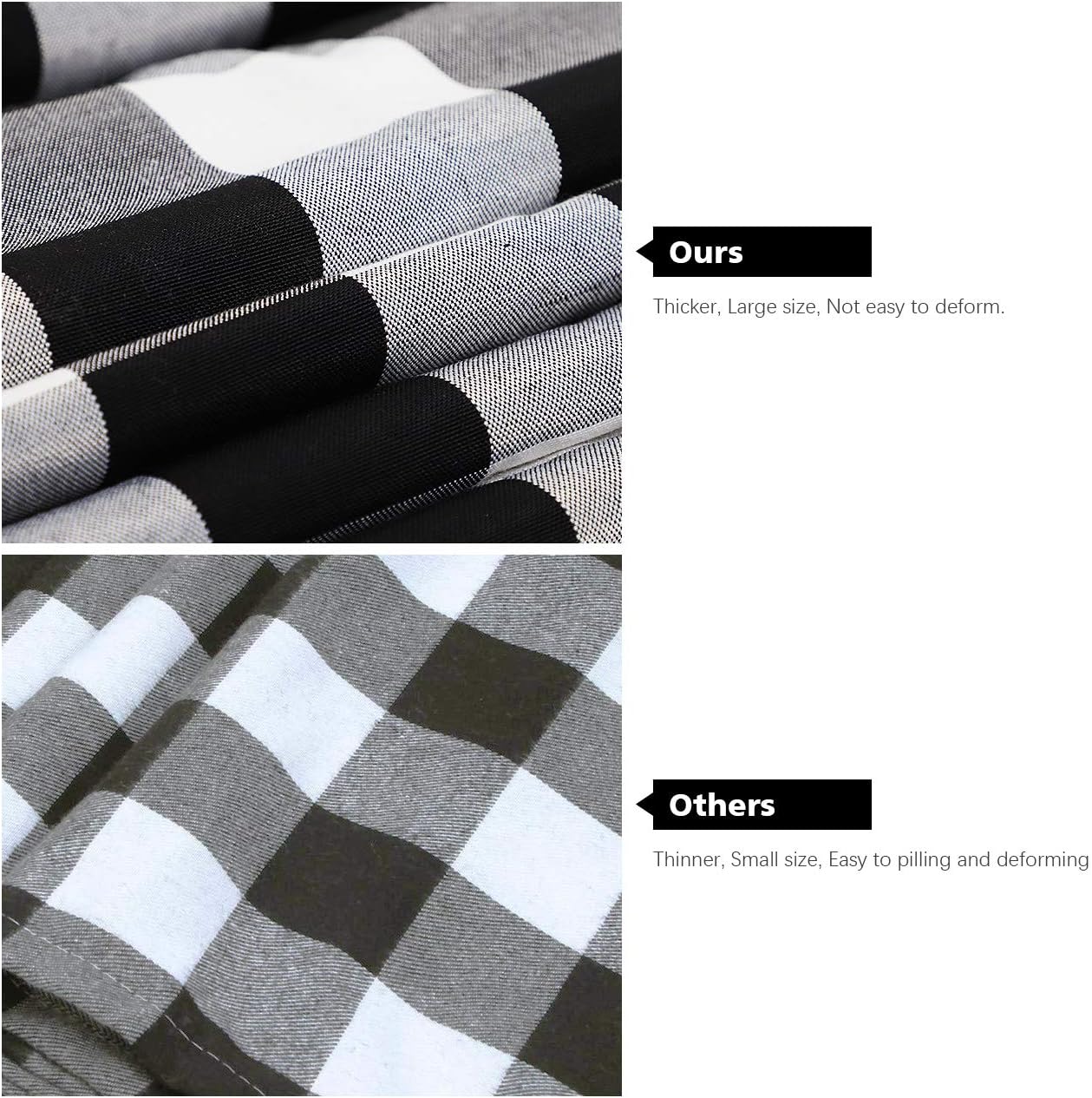 Weekly Top Sale Syntus 4 Pack 14 x 108 inch Buffalo Check Table Runner Cotton-Polyester Blend Handmade Black and White Plaid for Family Dinner, Outdoor or Indoor Parties, Thanksgiving, Christmas & Gathering Exclusive Discount 90% Price Syntus 4 Pack 14 x 108 inch Buffalo Check Table Runner Cotton-Polyester Blend Handmade Black and White Plaid for Family Dinner, Outdoor or Indoor Parties, Thanksgiving, Christmas & Gathering