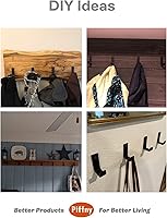 Vista 5 de 6 Pack Heavy Duty Steel Essential Style Wall Hooks for Indoors & Outdoors (White J Hook)