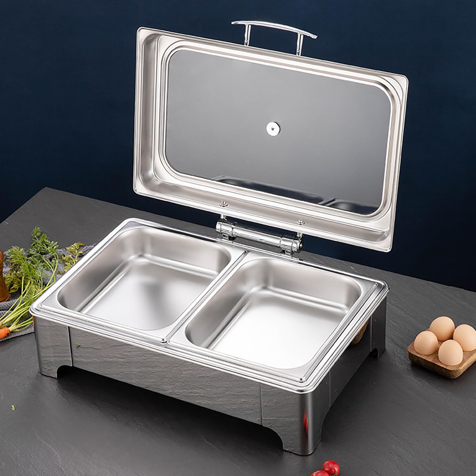 9L Stufa a Buffet in Acciaio Inox con Finestra visibile Flip Cover Forniture per ristoranti dell'hotel, Server a Buffet,B