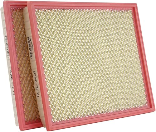 Forccord Paquete de 2 filtros de aire de motor para Nissan Frontier 3.8L 2020 2021 2022 2023 Reemplazo de filtro de aire 165469BT1A accesorios de