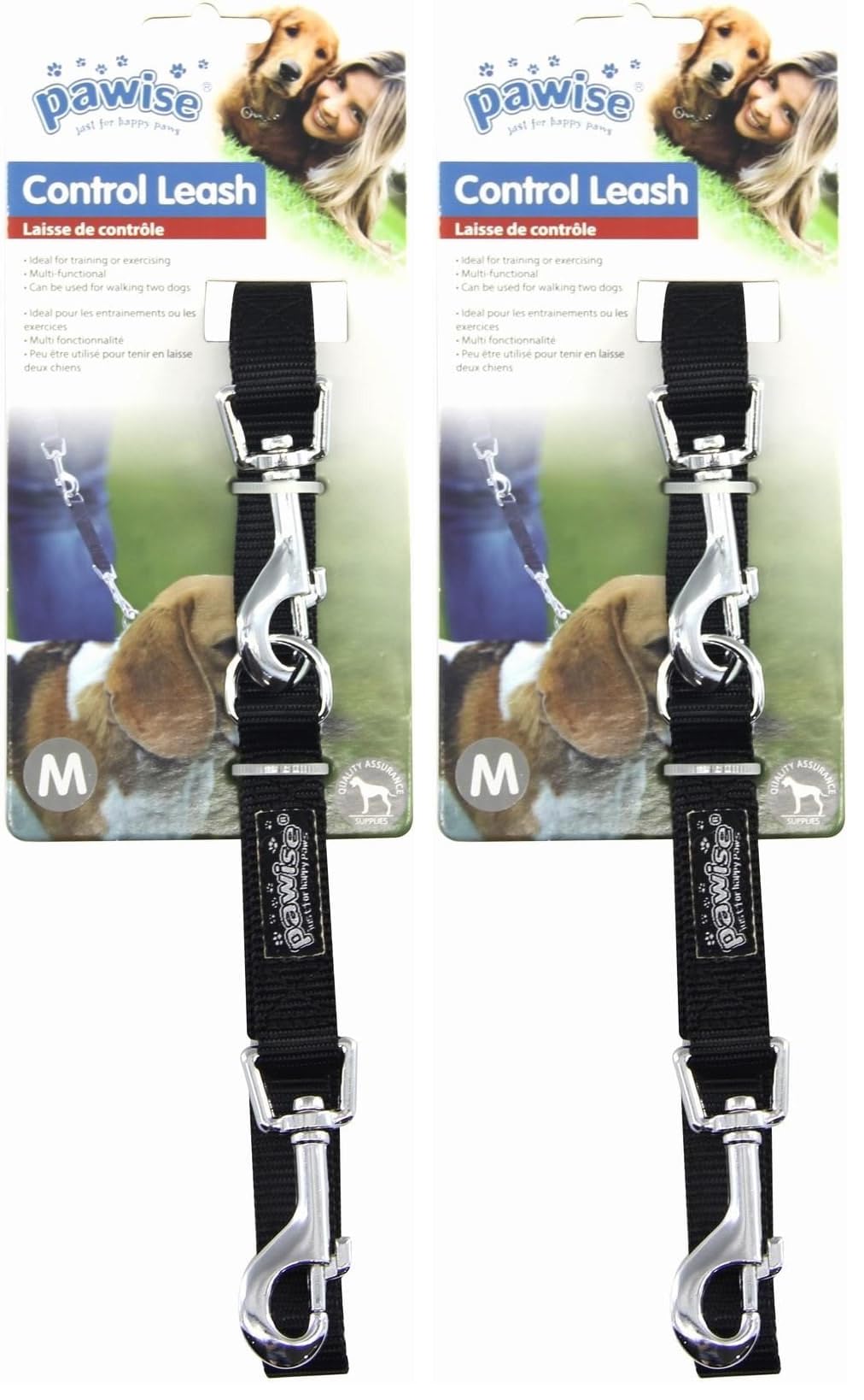 Pawise Dog Comp.Control L (2.5Cmx72") Tasma Siyah (2 paketi)