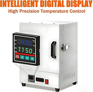 2000W Electric Kiln for Pottery at Home, 2102℉/1150℃ Metal Melting Furnace, Heat Treat Oven with Controller for Jewelry Making, Glazing, Dewaxing, Clay and Ceramic DIY, Wax Casting and Glass