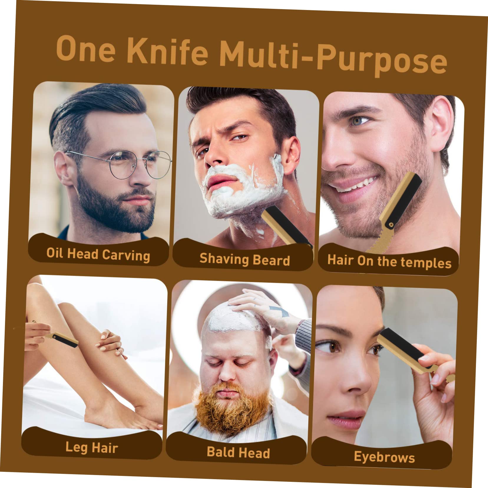 Gogogmee Manual Razor Throat Finger Razor Beard Finger Face Shaver Barber Supplies