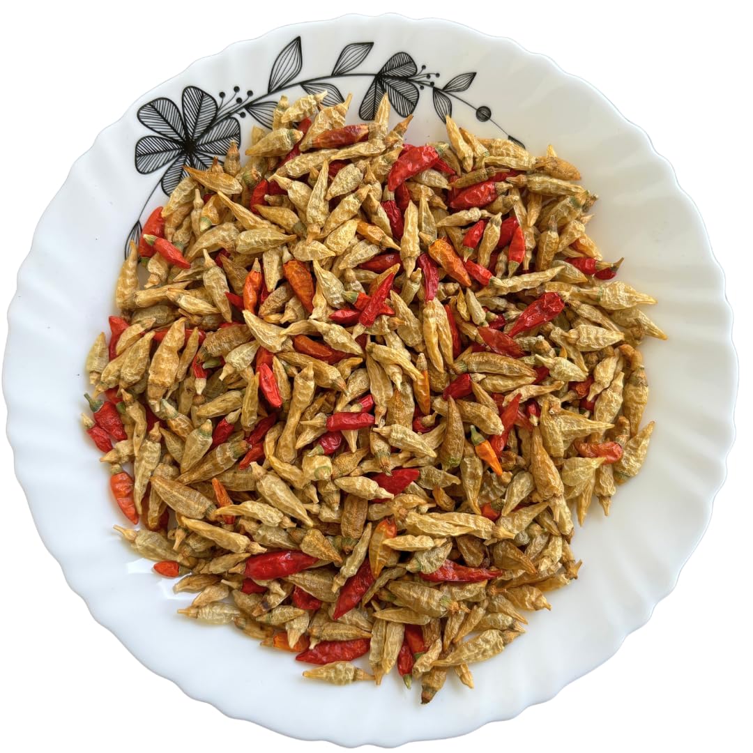 M-Tech Gardens Thai Bird's Eye Chilli Dried Capsicum annuum Kanthari Chilli (Stem-less) - 20 Gram Pack