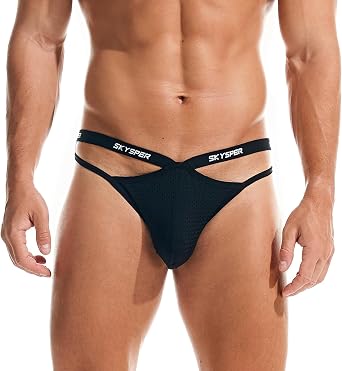 SKYSPER Mens Jock Strap Athletic Supporter For Men Sexy Jockstrap Male Underwear