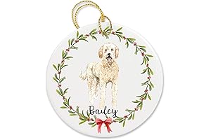 Celebrate Christmas with Your Furry Friend: Personalized Goldendoodle Ornament