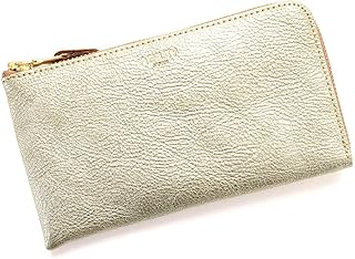 アジリティアッファ(AGILITY affa)『アリニエ』長財布 L字ファスナー ゴールド 金 シルバー 銀 スリット 10枚 コンパクト 縦 革 本革