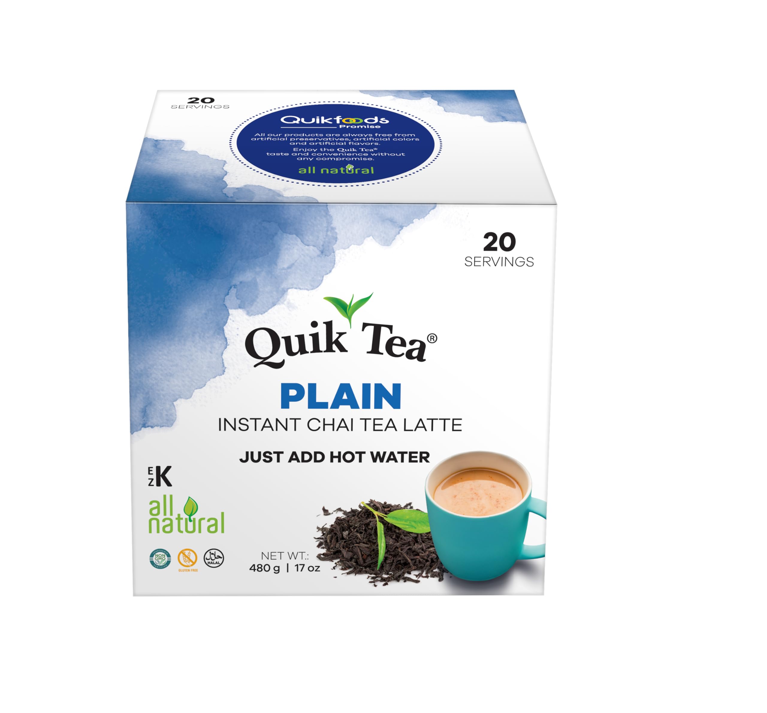 Quic Tea Snapklik.com : QuikTea Plain Chai Tea Latte 20 Count