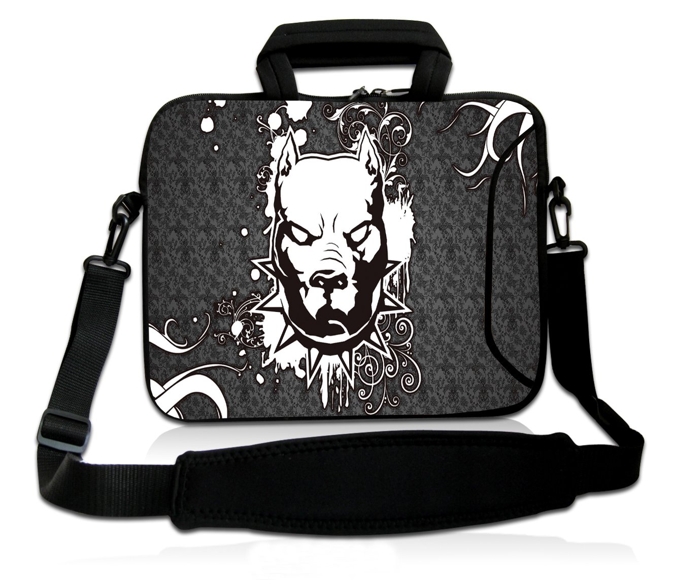 Funky Planet 17"- 17.3" inch Tablet Laptop Notebook MacBook Sleeve Case Bag Handle Strap Pouch Protective Skin Cover Bags/Cases (Flower&Butterfly)