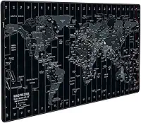 JIALONG Tapete de mouse grande com mapa do mundo grande tapete de mesa para jogos XXL mousepad com teclado antiderrapante para laptop, computador e PC - 89,9 x 39,9 cm