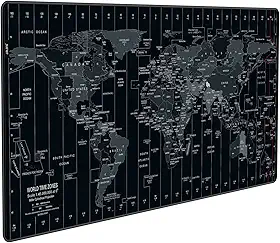 JIALONG Tapete de mouse grande com mapa do mundo grande tapete de mesa para jogos XXL mousepad com teclado antiderrapante para laptop, computador e PC - 89,9 x 39,9 cm