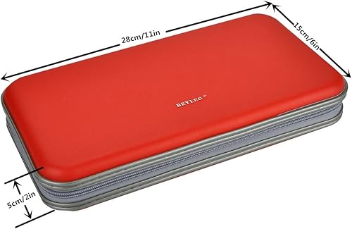 Miniatura 9 de Wismart Estuche de almacenamiento resistente para CD DVD Blu-ray de 72 capacidades, organizador de cartera (morado)