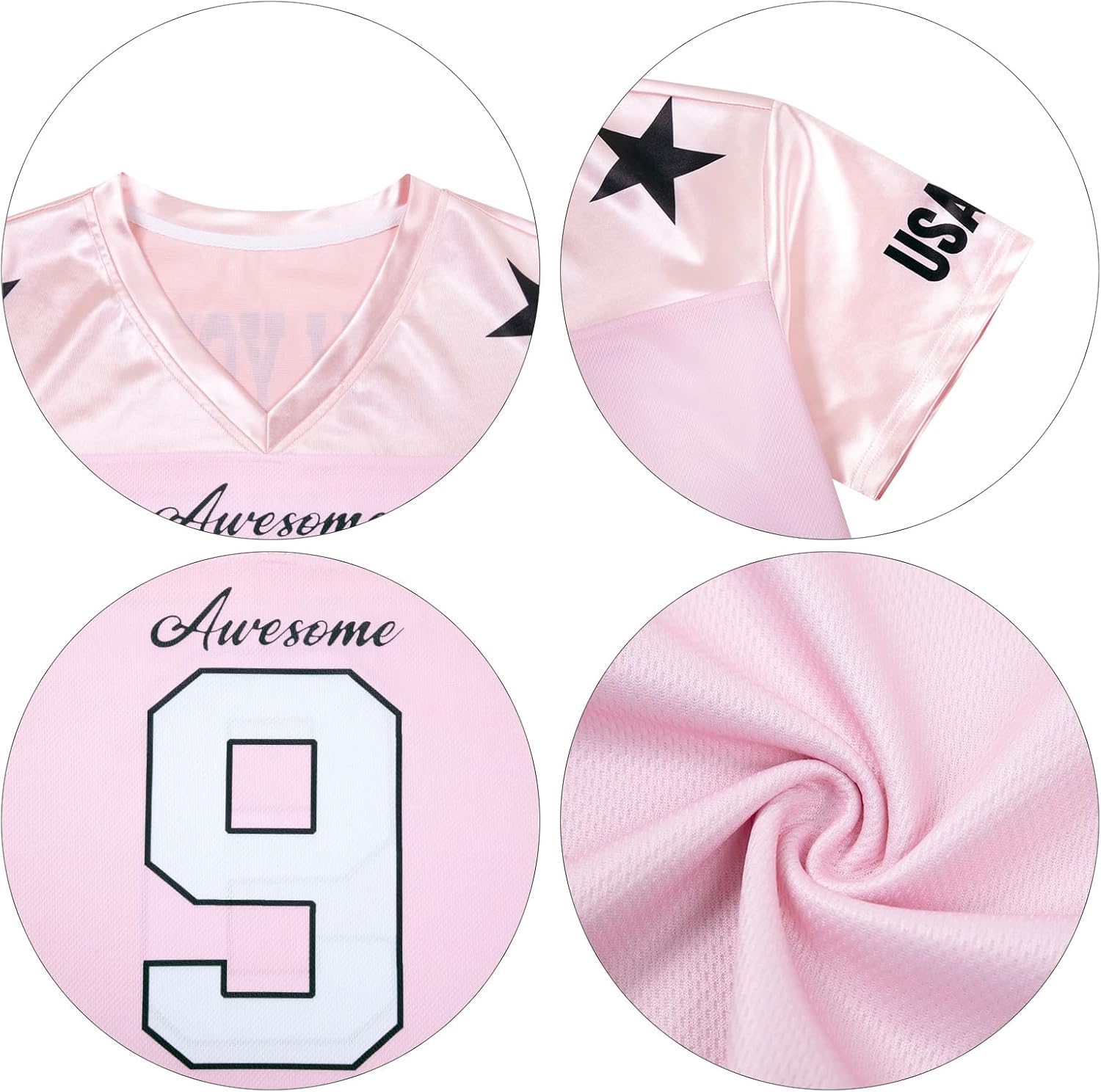 Oversized Jersey Shirts for Women - V Neck Baseball/Football Jerseys Shirt Team Number Y2k Streetwear Tee Tops - Image 4