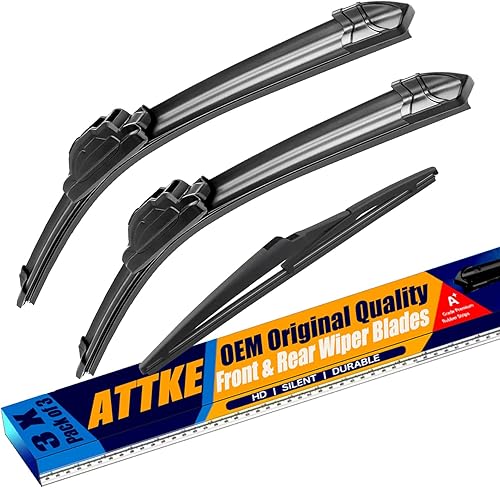 3 limpiaparabrisas delantero de 22 pulgadas + 21 pulgadas + limpiaparabrisas trasero de 11 pulgadas para Jeep Grand Cherokee 2014-2021-OE calidad